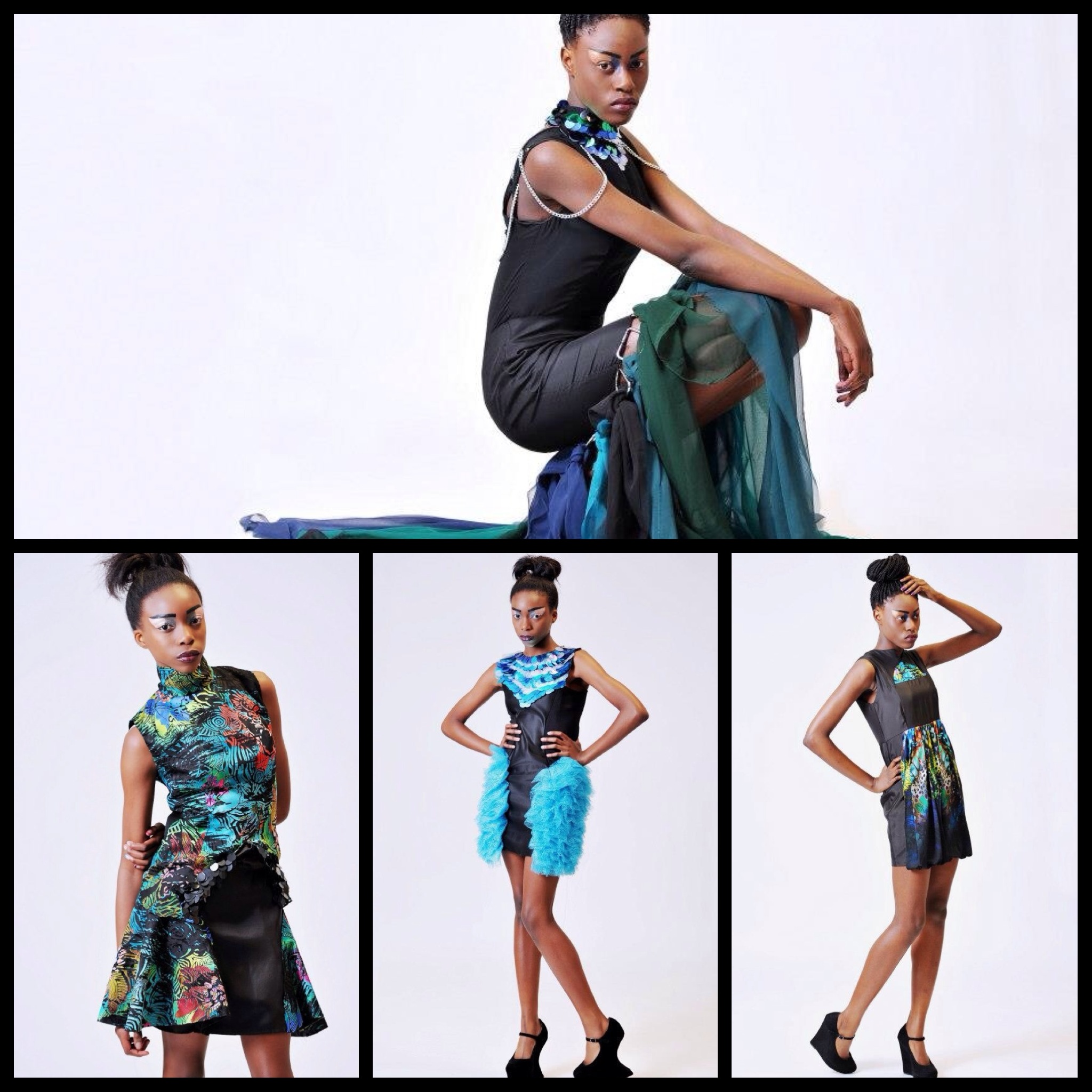 Tumisola Ladega's Midnight Aqua Marine Collection.