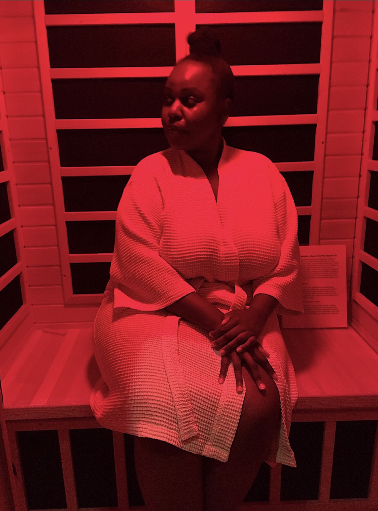 I like to use my time-off to explore this amazing city, and that’s how I found out about infrared saunas